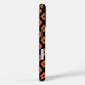 Oranje en zwart diamant patroon Case-Mate iPhone case (Achterkant / Rechts)