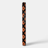 Oranje en zwart diamant patroon Case-Mate iPhone case (Achterkant / Links)