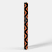 Oranje en zwart diamantpatroon Case-Mate iPhone case (Achterkant / Rechts)