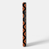 Oranje en zwart diamantpatroon Case-Mate iPhone case (Achterkant / Links)