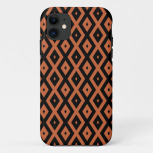 Oranje en zwart diamantpatroon Case-Mate iPhone case