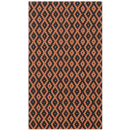 Oranje en zwart diamantpatroon tafelkleed
