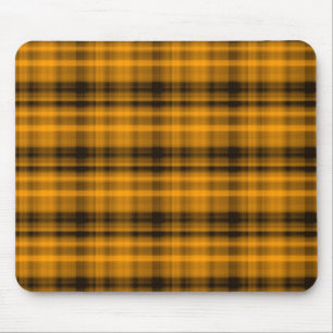 Oranje en zwart Flannel Mousepad Muismat
