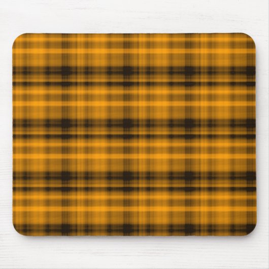 Oranje en zwart Flannel Mousepad Muismat (Voorkant)