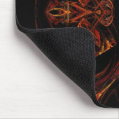 Oranje en zwart fractal Mousepad Muismat (Hoek)