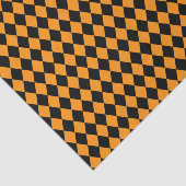 Oranje en zwart gekleurd halloween patroon tissuepapier (Detail)