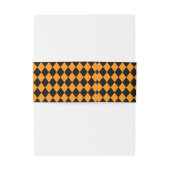 oranje en zwart gevlekt halloween uitnodigingen wikkel (Achterkant Voorbeeld)