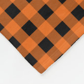 Oranje en zwart Gingham Gingham Gecontroleerd Patr Fleece Deken (Hoek)