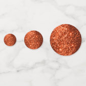 Oranje en zwart glitter confetti (Achterkanten)