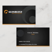 Oranje en zwart Logo Visitekaartje (Voorkant / Achterkant)