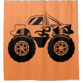 Oranje en zwart monster Tuck Shower Curtain Douchegordijn (Voorkant)