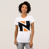 Oranje en zwart, n.e.g. t-shirt (Voorkant volledig)