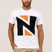 Oranje en zwart, N Mannen T-shirt (Voorkant)