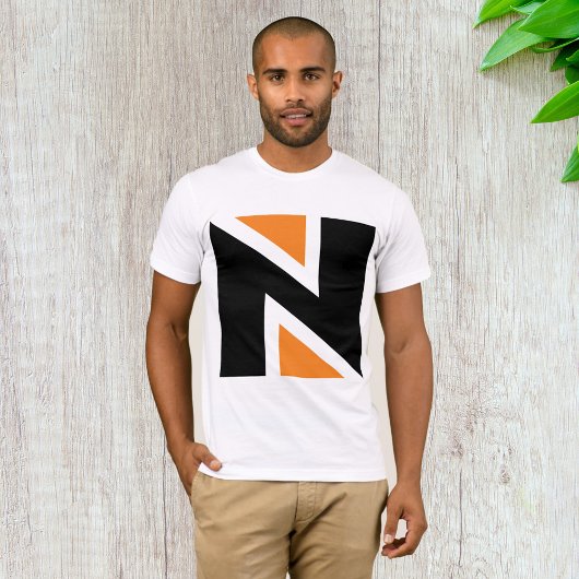 Oranje en zwart, N Mannen T-shirt
