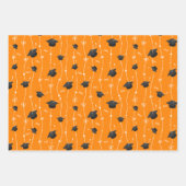 Oranje en zwart omhullingsdop voor waspapier inpakpapier vel (Voorkant 3)