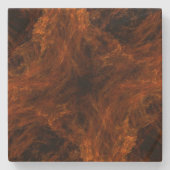 Oranje en zwart Onderzetter op het zwarte deelplei (Voorkant)