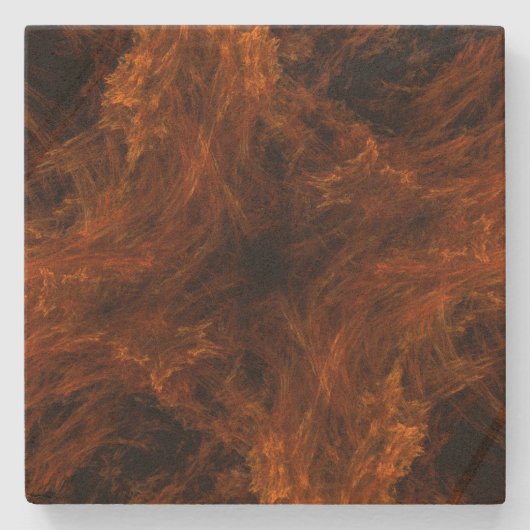 Oranje en zwart Onderzetter op het zwarte deelplei (Voorkant)