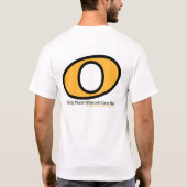 Oranje en zwart op wit t-shirt (Achterkant)