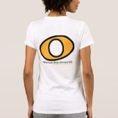 Oranje en zwart op wit t-shirt (Achterkant)