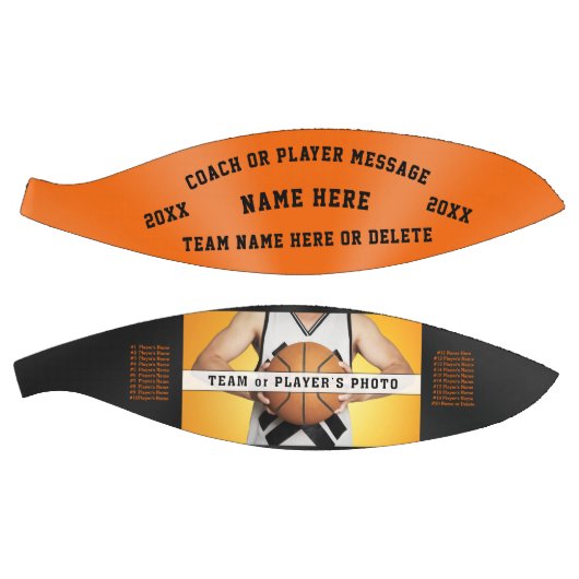 Oranje en zwart, persoonlijk, foto Basketball Basketbal (Panelen)