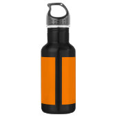 Oranje en zwart Roestvrij stalen flesje Waterfles (Achterkant)