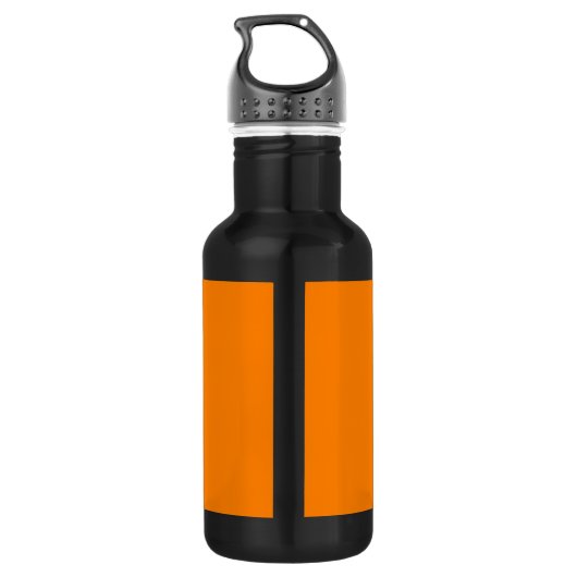 Oranje en zwart Roestvrij stalen flesje Waterfles (Achterkant)