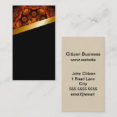 Oranje en zwart standaard Visitekaartje U (Voorkant / Achterkant)