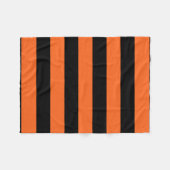Oranje en zwart Stripe Halloween Patroon Fleece Deken (Voorkant (Horizontaal))