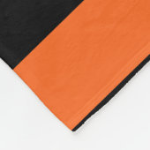 Oranje en zwart Stripe Halloween Patroon Fleece Deken (Hoek)