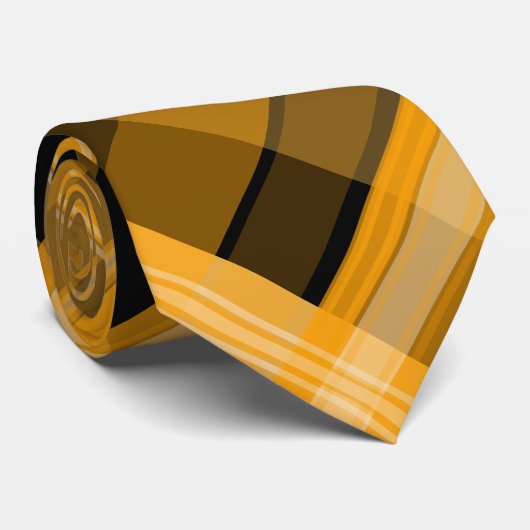 Oranje en zwart Stropdas (Opgerold)