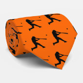 Oranje en zwart Stropdas (Opgerold)