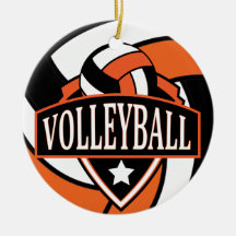 Oranje en zwart 🏐 Volleybal Logo