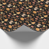 Oranje en zwart Waterverf — Naherfstpatroon Cadeaupapier (Hoek)