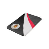 Oranje en Zwart Wit Rood Grijs Achtergrond Badmat (Gekanteld)