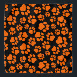 Oranje-en-zwart-witlade printbanaan bandana<br><div class="desc">Deze banaan is perfect voor Halloween of het Big Game!</div>