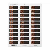 Oranje en zwart Zebra monogram Etiket (Full Sheet)