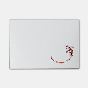 Oranje en zwart zwemmen bij siervissen Koi Post-it® Notes