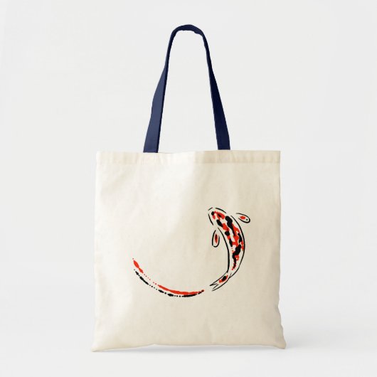 Oranje en zwart zwemmen bij siervissen Koi Tote Bag (Voorkant)