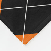 Oranje en zwarte Argyle Fleece Blanket Deken (Hoek)