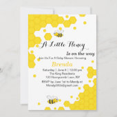 Oranje en zwarte bijen | Waterverf Honeycomb Kaart (Voorkant)