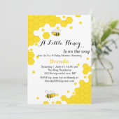 Oranje en zwarte bijen | Waterverf Honeycomb Kaart (Staand voorkant)