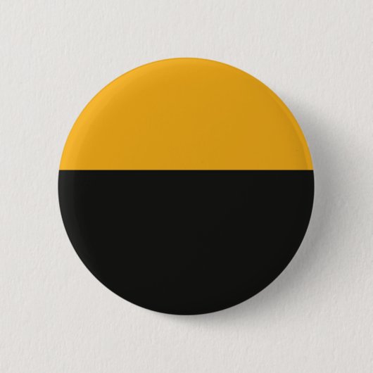 Oranje En Zwarte Blok Kunst Ronde Button 5,7 Cm (Voorkant)