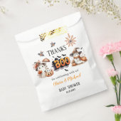 Oranje en zwarte boo Halloween bedankt Bedankzakje (Gezegeld)