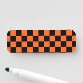 Oranje en zwarte buffelplaat naamplaatje (In situ)
