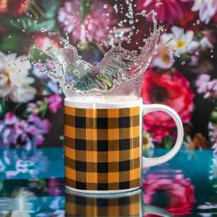 Oranje en Zwarte Buffelruit Koffiemok