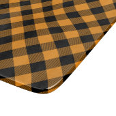 Oranje en zwarte buffels controleren Halloween Snijplank (Hoek)