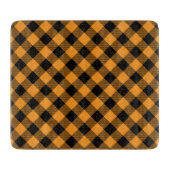 Oranje en zwarte buffels controleren Halloween Snijplank (Voorkant)