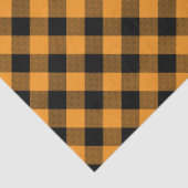 Oranje en zwarte buffels controleren Halloween Tissuepapier (Detail)