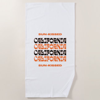 Oranje en Zwarte Door de Zon Gekuste Strandhanddoe Strandlaken