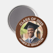 Oranje en zwarte foto Afstuderen Magneet (Voorkant / Achterkant)